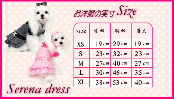 お洋服のサイズです。（犬　服　Chaneri）