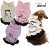 犬　服/PPUPPYANGEL/Comfy Belted Hoodie/PA-TS201/メール便無料/カメリア/ローズ