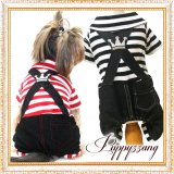 【再入荷】【25％OFF】【2230円】【セール】【犬 服】【メール便OK】ボーダープリンスオールインワン【Puppyzzang】