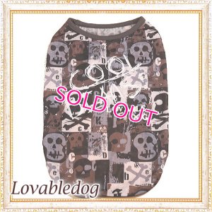 画像4: 【犬 服】【値下げ】【メール便OK】【999円】スカルのタンクトップTEE【LOVABLEDOG】