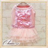 犬 服【セール】【値下げ】トリプルリボンのチュチュフリルドレス/Petstyle