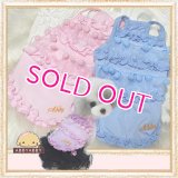 【新作】【Sale】【1580円】【犬 服】【メール便OK】ポンポン＆フリルのタンクTEE【ABBYABBY】