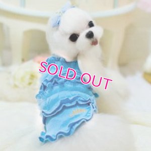 画像3: 【新作】【Sale】【1580円】【犬 服】【メール便OK】ポンポン＆フリルのタンクTEE【ABBYABBY】