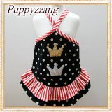 【新作】【犬 服】【Sale】水玉とストライプのキュートなキャミワンピ【Puppyzzang】【メール便OK】