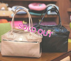 画像1: 【送料無料】Parisdog　クロコ型押し風キャリーバッグ【Mannish Pet Bag】【Lサイズ】