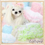 【新作】【春夏】【Sale　2180円】【犬 服】ローズモチーフチュチュドレス【Lollypop】【メール便OK】