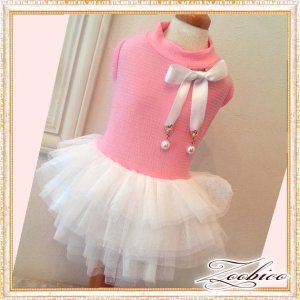 画像8: 【在庫Sale】【1380円】【犬 服】ホワイトリボンのチュチュドレス【メール便OK】