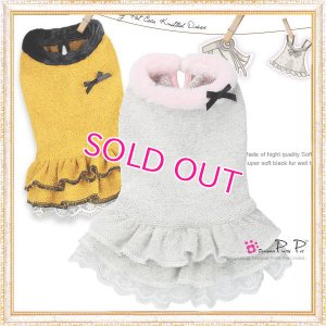 画像15: 【犬 服】【30％OFF】【Sale3680円】 Cocoニッティードドレスグレー【PrettyPet】【メール便OK】