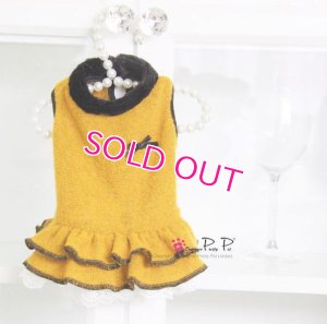 画像6: 【犬 服】【30％OFF】【Sale3680円】 Cocoニッティードドレスマスタード【PrettyPet】【メール便OK】