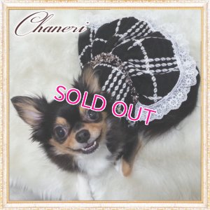 画像10: 【犬 服】【新作】【2980円】Coco調白黒チェックドレス ブラック【Doggy Star】【メール便OK】