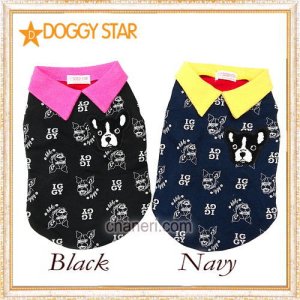 画像1: 【犬 服】【Sale】 ブルドッグのカラーTEE【doggystar】【コカパパ妹】【メール便OK】