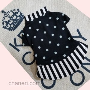 画像5: 【Sale】【犬服】オシャレなモノクロ長袖TEE【PUPPYZZANG】【メール便OK】