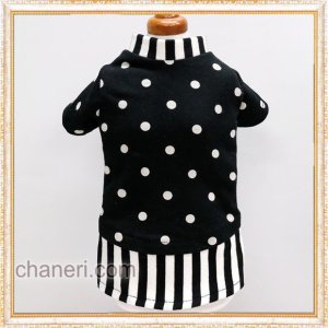 画像4: 【Sale】【犬服】オシャレなモノクロ長袖TEE【PUPPYZZANG】【メール便OK】