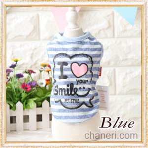 画像2: 在庫sale【犬 服】スマイル ボーダー TEE 【Petstyle】【メール便OK】在庫限り