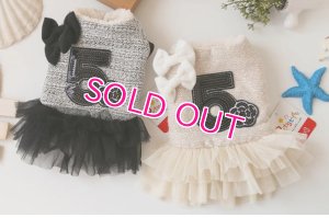 画像14: 【犬 服】【訳あり 素材違い】【1780円】New ツイードNo.5ワンピース【Petstyle】【メール便OK】