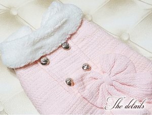 画像16: 在庫限り【メール便無料】【犬 服】【sale】【990円】ふわふわツイードおリボンコート【Petstyle】