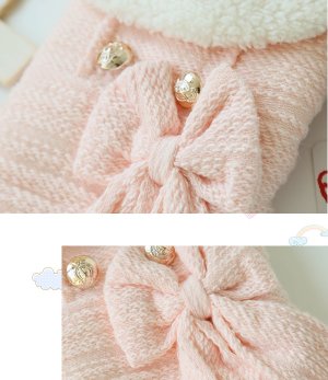 画像11: 在庫限り【メール便無料】【犬 服】【sale】【990円】ふわふわツイードおリボンコート【Petstyle】