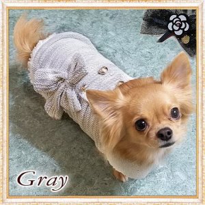 画像14: 在庫限り【メール便無料】【犬 服】【sale】【990円】ふわふわツイードおリボンコート【Petstyle】