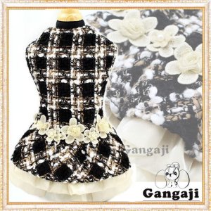 画像1: 【犬 服】【新作】ラグジュアリーチェックドレス【Gangaji】【メール便無料】【ブランド】