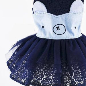 画像15: 【犬 服】【sale】【半額】コサージュ付ベアちゃんのレースワンピース【メール便OK】