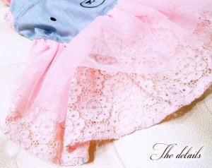 画像11: 【犬 服】【sale】【半額】コサージュ付ベアちゃんのレースワンピース【メール便OK】