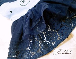 画像13: 【犬 服】【sale】【半額】コサージュ付ベアちゃんのレースワンピース【メール便OK】