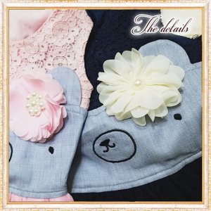 画像8: 【犬 服】【sale】【半額】コサージュ付ベアちゃんのレースワンピース【メール便OK】