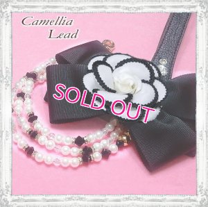 画像2: 【New】愛犬用★エレガントNewカメリアリボンのビーズリード・ホワイト〜5kg Chaneri  