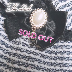 画像11: 【犬 服】【新作】【1780円】お襟付 Coco調ツイード ボーダー ワンピース 揺れるチャーム付 パール No.5 秋冬【メール便OK】