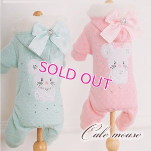 画像15: 犬 服  犬の服 ドッグウェア 【新入荷】キュートマウス の 可愛い オールインワン つなぎ カバーオール【メール便OK】