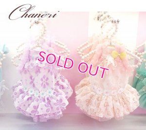 画像19: 犬 服 犬の服 ドッグウェア ワンピース ワンピ 春 夏 新作 MKO フラワー レース チュチュ Dress【メール便可】