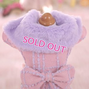 画像3: 犬 服 犬の服 Sale ドッグウェア ワンピース ドレス  秋冬のチェックとリボンのコートDress【メール便可】