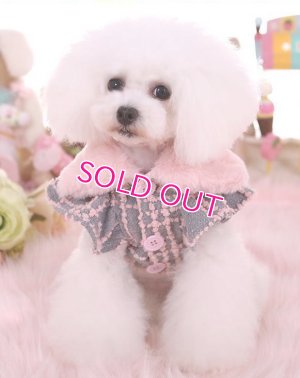 画像6: 犬 服 犬の服 Sale ドッグウェア ワンピース ドレス  秋冬のチェックとリボンのコートDress【メール便可】