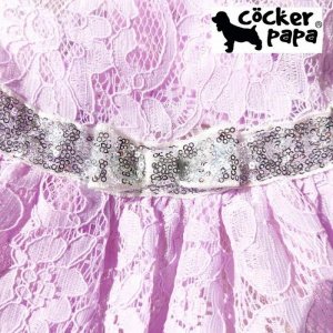 画像8: 愛犬の服【再入荷】ラグジュアリーリボンベルトのレースワンピース【cockerpapa】