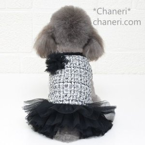画像2:  愛犬の服【春 sale】チュチュ＆ツイードのワンピース【pettrip】メール便OK