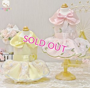 画像6: 【在庫限り】犬 服【ピンク】【M】サテンと刺しゅうレースのワンピース　ドレス