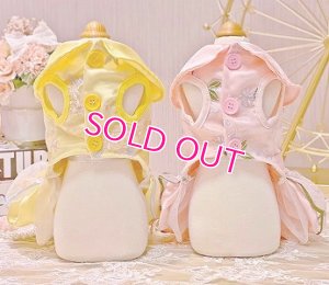 画像7: 【在庫限り】犬 服【ピンク】【M】サテンと刺しゅうレースのワンピース　ドレス