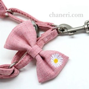 画像13: 値下げ　セール　ナチュラルカラー　デイジー刺しゅうのハーネス＆リードのセット【メール便OK】