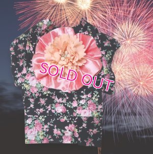 画像5: 【犬 服】【Sale】【1220円】【帯飾り付】オシャレゆかた【Cute dog】【メール便OK】ブラック M