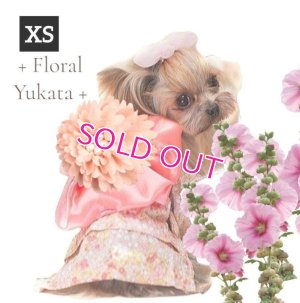 画像1: 【犬 服】【Sale】【値下げ】【帯飾り付】オシャレゆかた【Cute dog】【メール便OK】ピンク XS