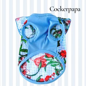 画像10: 【サマーsale】【犬 服】韓国ブランドCockerpapa ギンガムチェック＆ハイビスカスのフリルTEE【コカパパ】【メール便OK】