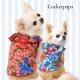 【サマーsale】【犬 服】韓国ブランドCockerpapa ギンガムチェック＆ハイビスカスのフリルTEE【コカパパ】【メール便OK】