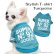 画像1: 【メール便無料】愛犬服 英字ロゴ 長袖 Tシャツ トレーナー 裏起毛 暖かい犬服 犬の冬服 プードル チワワ カッコカワイイ :ターコイズブルー (1)