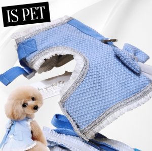画像8: 高級IS PET ブルー ハーネス＆リードセット フリル フリル チュール 小型犬 チワワ プードル 春夏 お出かけ GW 旅行 上品ブルー