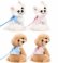 画像18: 高級IS PET ブルー ハーネス＆リードセット フリル フリル チュール 小型犬 チワワ プードル 春夏 お出かけ GW 旅行 上品ブルー (18)
