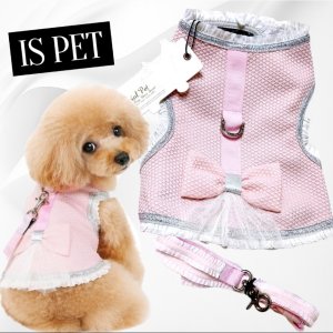 画像3: 高級IS PET ピンク ハーネス＆リードセット フリル フリル チュール 小型犬 チワワ プードル 春夏 お出かけ GW 旅行 可愛い