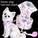画像1: 【メール便無料】犬用 花柄 ハーネス＆リード 小型犬 旅行 散歩 胴輪セット 軽量 簡単装着 ピンク系 (1)