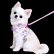 画像7: 【メール便無料】犬用 花柄 ハーネス＆リード 小型犬 旅行 散歩 胴輪セット 軽量 簡単装着 ピンク系 (7)