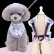 画像4: 【メール便無料】犬用 花柄 ハーネス＆リード 小型犬 旅行 散歩 胴輪セット 軽量 簡単装着 ブルー系 (4)