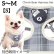 画像9: Sale中【メール便無料】愛犬用 犬服 ペット用 ハーネス SET 犬用 犬 可愛い ベア チェック柄 くま ハーネスセット 胴輪セット 可愛いハーネス 小型犬 散歩 旅行 軽量 簡単装着 グレー (9)